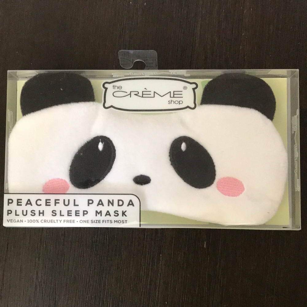 New Creme Shop Panda Sleep Face Makeup Costume Night Soft Fabric Mask